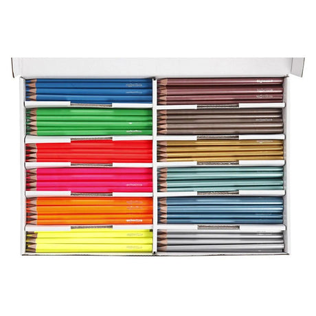 Empresa creativa https: www.cchobby.nl colortime-colored-pencils-l-17-45-cm-fill-3-mm-metallic-colors-neon-colors-144-piece-1-box