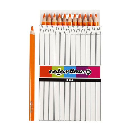 Lápices de colores triangulares jumbo de Creativ Company - naranja, 12 uds.