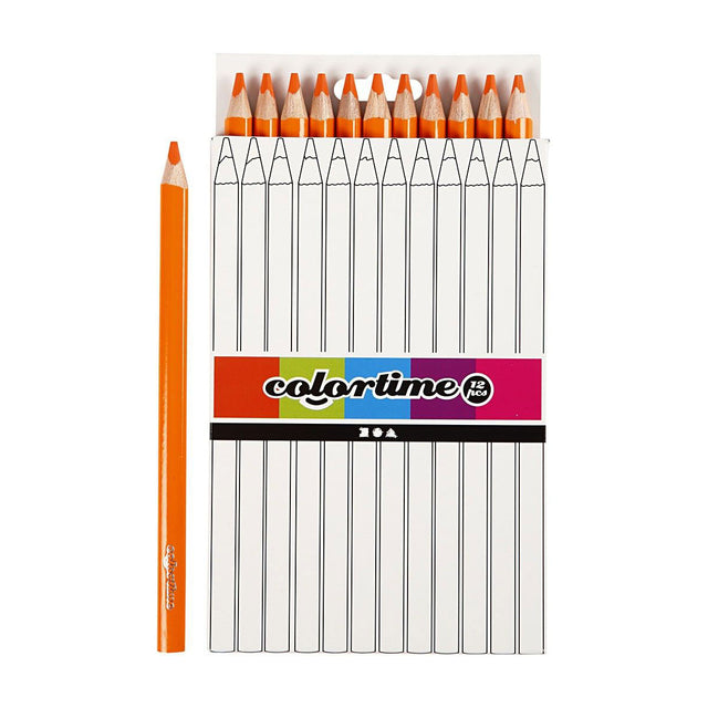 Lápices de colores triangulares jumbo de Creativ Company - naranja, 12 uds.