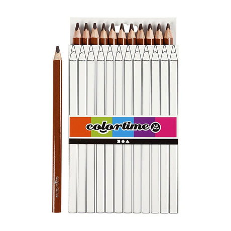 Lápices de colores triangulares jumbo de Creativ Company - marrón, 12 uds.