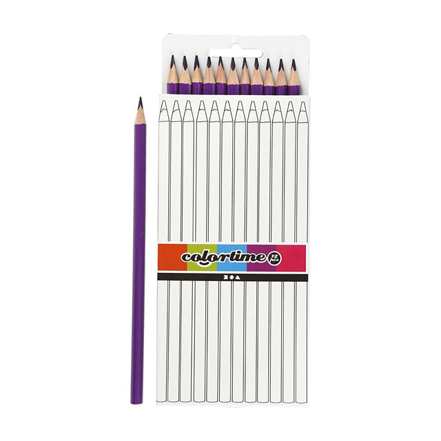 Lápices de colores triangulares Creativ Company - morado, 12 uds.