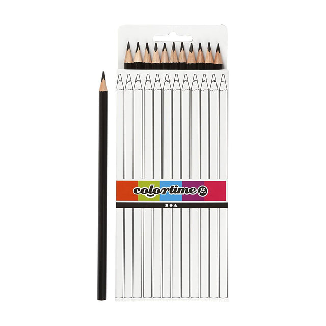 Lápices de colores triangulares Creativ Company - negro, 12 uds.