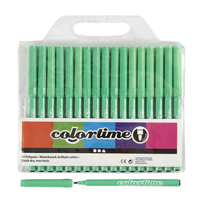 Rotuladores verde claro Creativ Company, 18 uds.