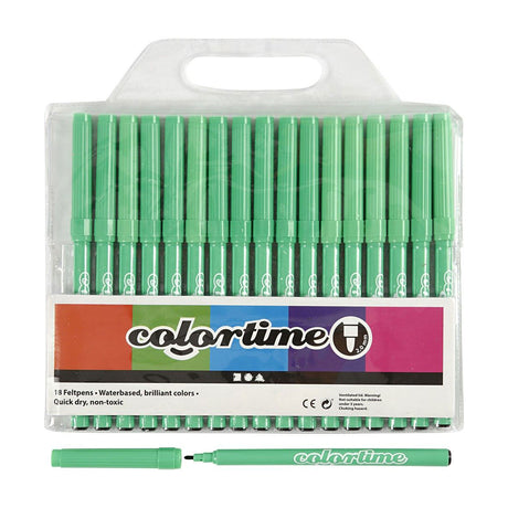 Rotuladores verde claro Creativ Company, 18 uds.