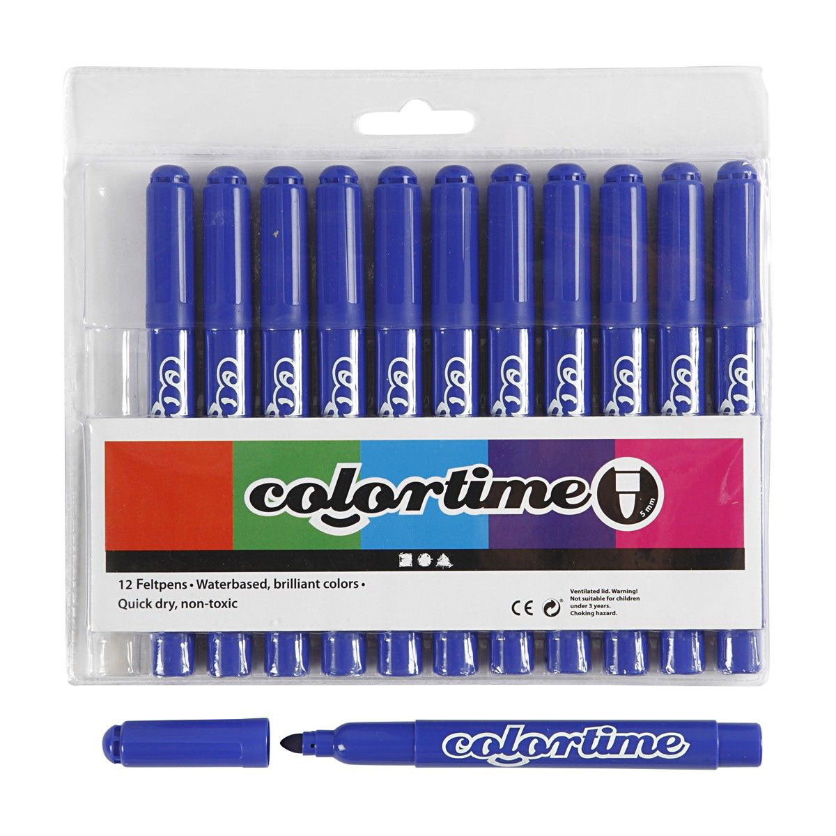 Marcadores jumbo azules Creativ Company, 12 uds.
