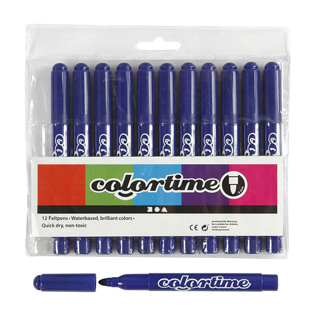 Marcadores jumbo azul oscuro Creativ Company, 12 uds.