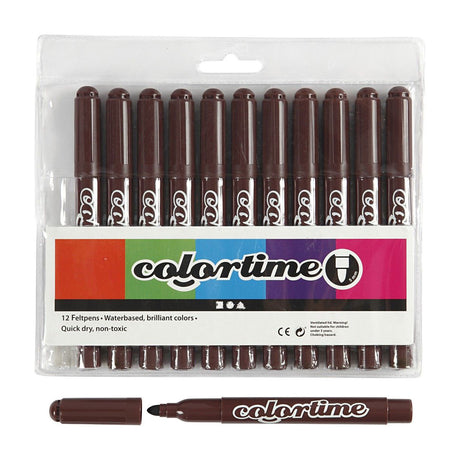 Marcadores jumbo marrón oscuro Creativ Company, 12 uds.