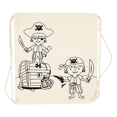 Empresa Creativ colorea tus propios piratas de bolsa de deporte de algodón