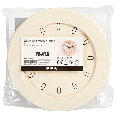 Empresa creativa https: www.cchobby.nl reloj-con-marco-de-madera-d-15-cm-1-pieza