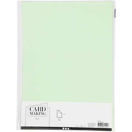 Papel empresa creativ verde claro a4 80gr, 20 uds.