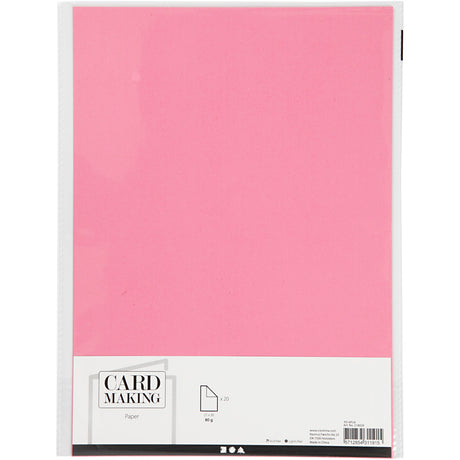 Papel empresa creativ rosa a4 80gr, 20 uds.