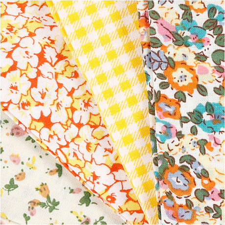 Creativ company tela patchwork amarillo 45x55cm, 4 uds.