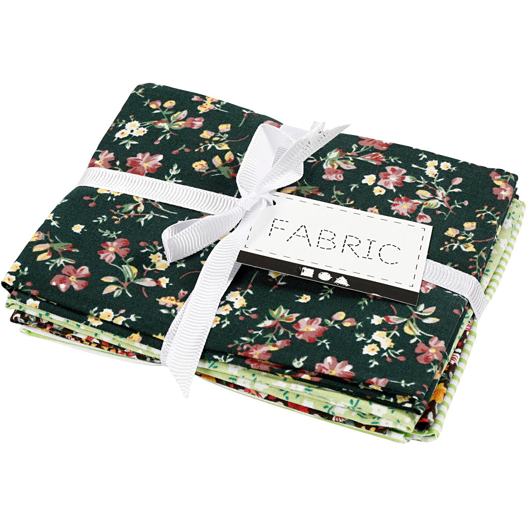 Creativ company tela patchwork verde 45x55cm, 4 uds.