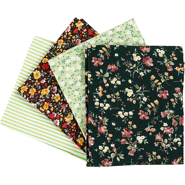 Creativ company tela patchwork verde 45x55cm, 4 uds.