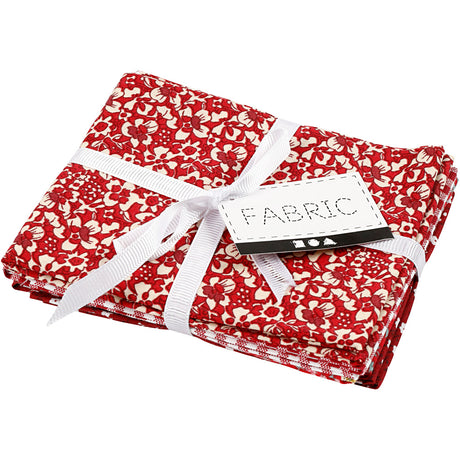 Creativ company tela patchwork rojo 45x55cm, 4 uds.