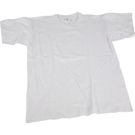 Camiseta Creativ company blanca con cuello redondo de algodón, 7-8 años
