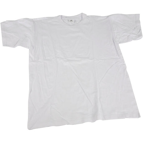 Camiseta Creativ company blanca con cuello redondo de algodón, 9-11 años