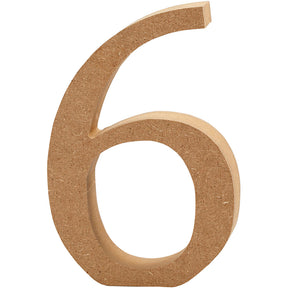 Creativ Company Número 6 MDF 13cm, 1er.