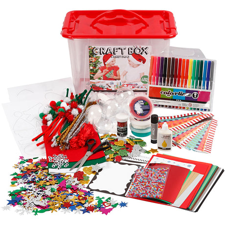 Creativ Company Hobbybox rojo con materiales creativos