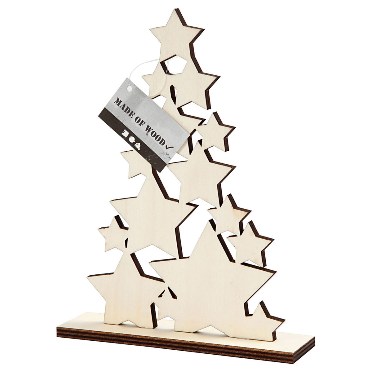 Empresa creativa https: www.cchobby.nl Árbol de Navidad-h-19-6-cm-d-4-cm-w-14-7-cm-1-piece