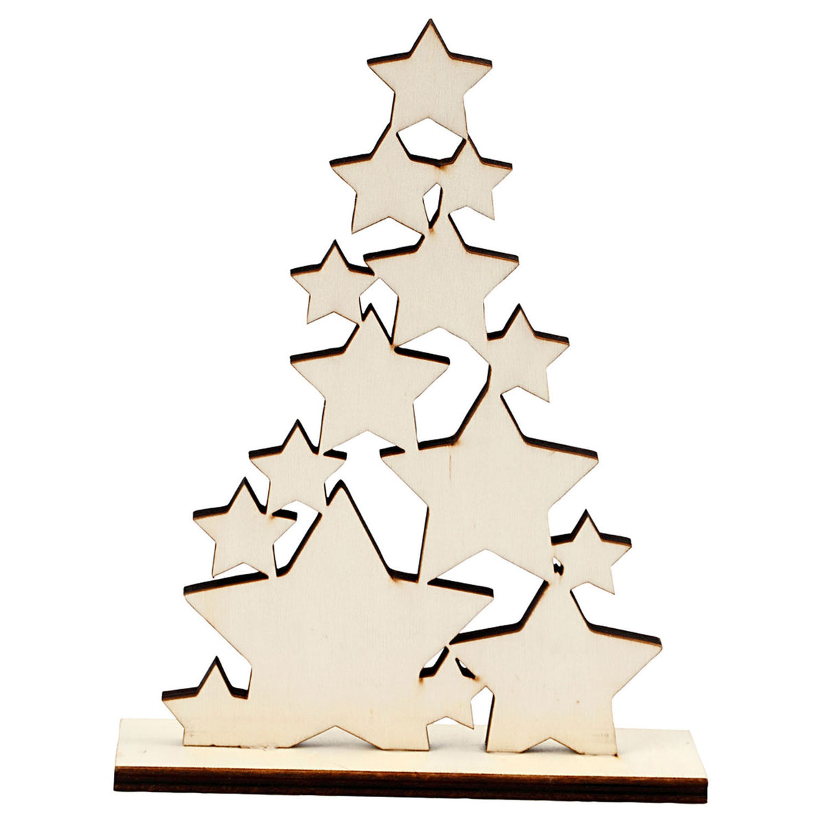 Empresa creativa https: www.cchobby.nl Árbol de Navidad-h-19-6-cm-d-4-cm-w-14-7-cm-1-piece