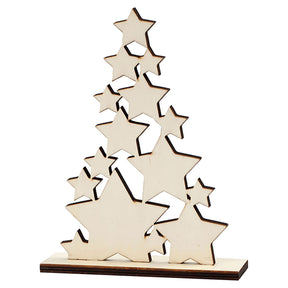 Empresa creativa https: www.cchobby.nl Árbol de Navidad-h-19-6-cm-d-4-cm-w-14-7-cm-1-piece
