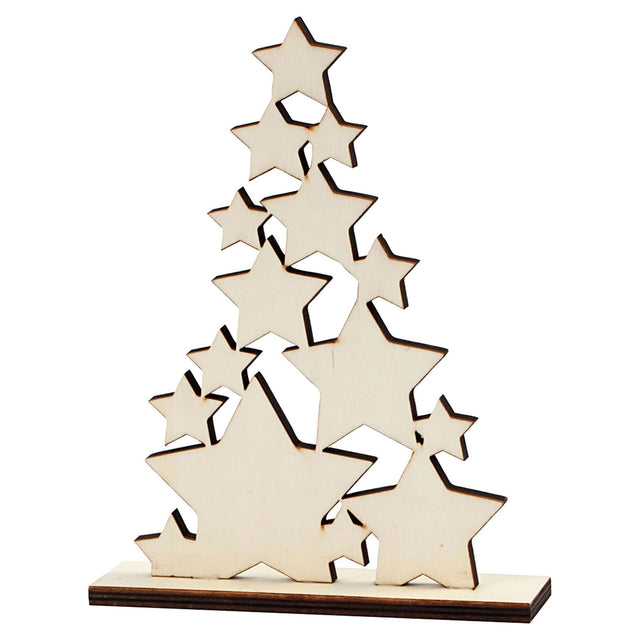 Empresa creativa https: www.cchobby.nl Árbol de Navidad-h-19-6-cm-d-4-cm-w-14-7-cm-1-piece