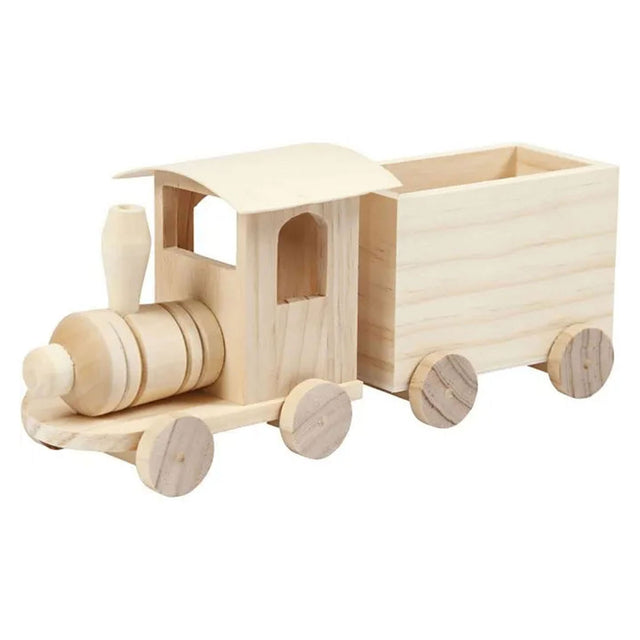 Tren de madera con vagón de la empresa Creativ.