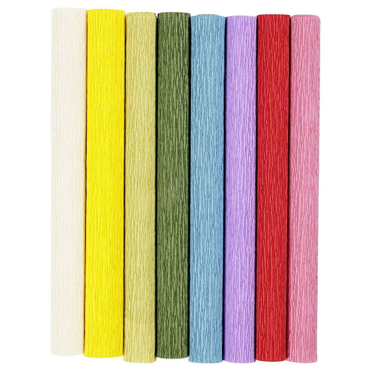Creativ empresa papel crepe tonos basicos 8 piezas 25x60 cm