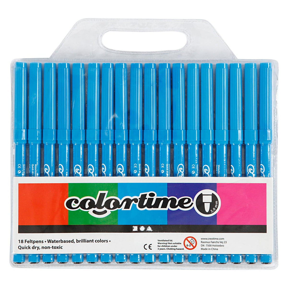 Rotuladores azul claro Creativ Company, 18 uds.