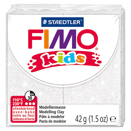 Fimo niños plastilina brillo blanco, 42gr