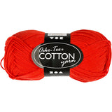 Hilo de algodón Creativ company, rojo, 50gr, 170m