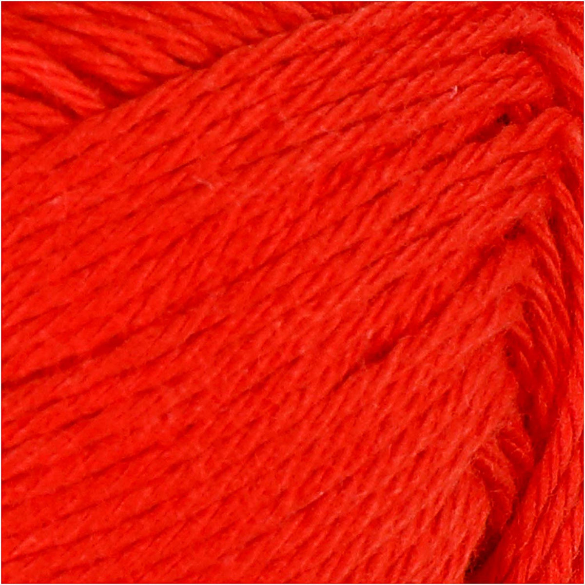 Hilo de algodón Creativ company, rojo, 50gr, 170m