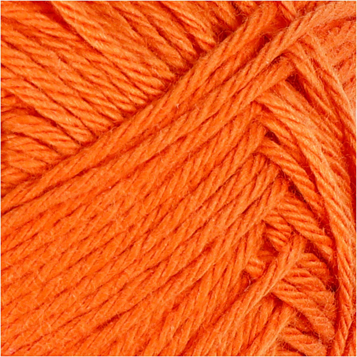 Hilo de algodón Creativ company, naranja, 50gr, 170m
