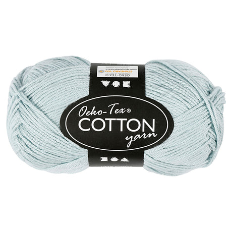 Hilo de algodón Creativ company, azul suave, 50gr, 170m