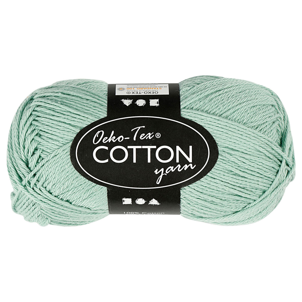 Hilo de algodón Creativ company, verde menta, 50gr, 170m