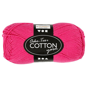 Hilo de algodón Creativ company, rosa, 50gr, 170m