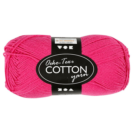 Hilo de algodón Creativ company, rosa, 50gr, 170m