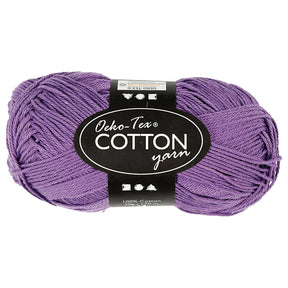 Hilo de algodón Creativ company, violeta, 50gr, 170m