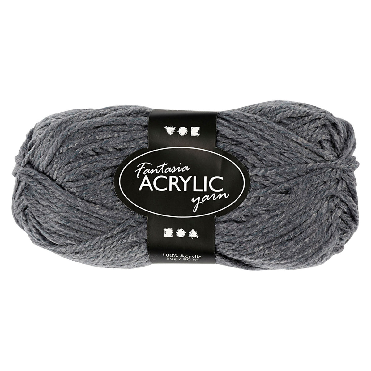 Hilo acrílico Creativ company, gris, 50gr, 80m