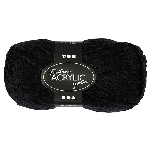 Hilo acrílico Creativ company, negro, 50gr, 80m