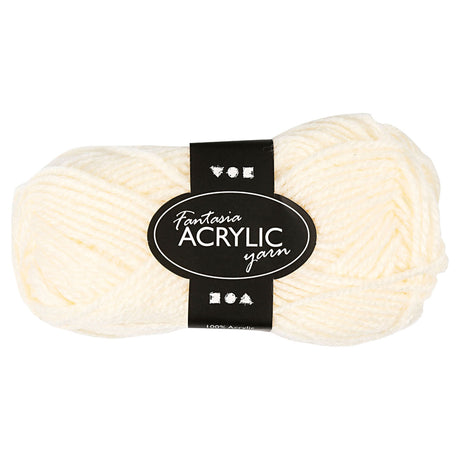 Hilo acrílico Creativ company, blanquecino, 50gr, 80m