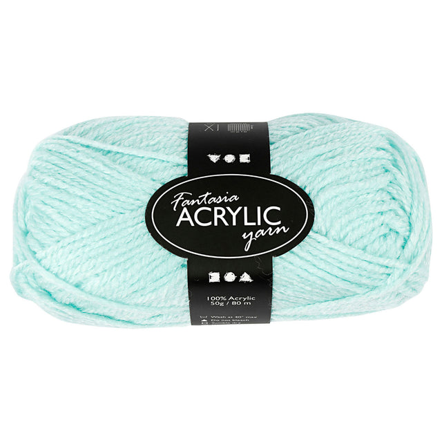 Hilo acrílico Creativ company, verde menta, 50gr, 80m