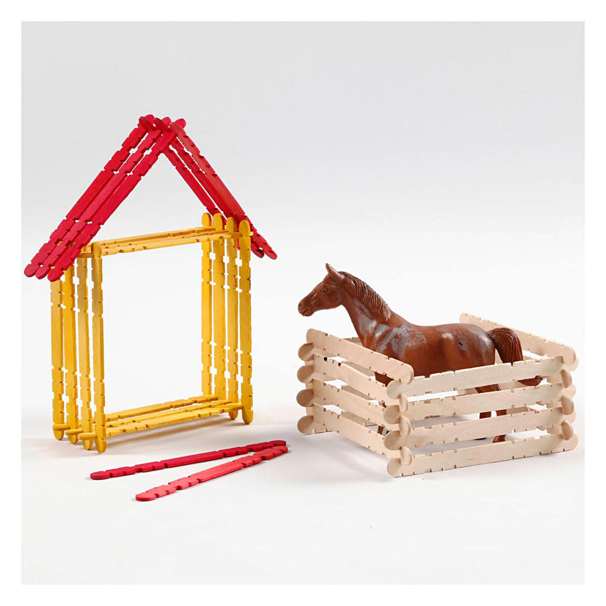 Creativ company creotime set de manualidades de madera construcción 11,5 cm multi 1000 piezas