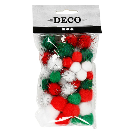 Pompones navideños de la empresa Creativ, 48 uds.