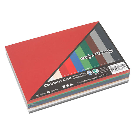 Colortime https: www.cchobby.nl navidad-carton-a6-hoja-105x148-mm-180-gr-diverse-colors-120-div-vellen-1-doos