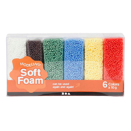 Creativ empresa arcilla espuma blanda colores estándar, 6x10gr.