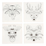 Creativ Company Canvas con estampado de animales, 4st.