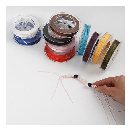 Empresa creativa https: www.cchobby.nl cordón-de-poliéster-grosor-1-mm-varios-colores-10x50-m-1-caja