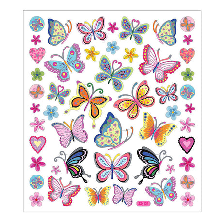 Pegatizas de creativ Company flores y mariposas, 1 hoja